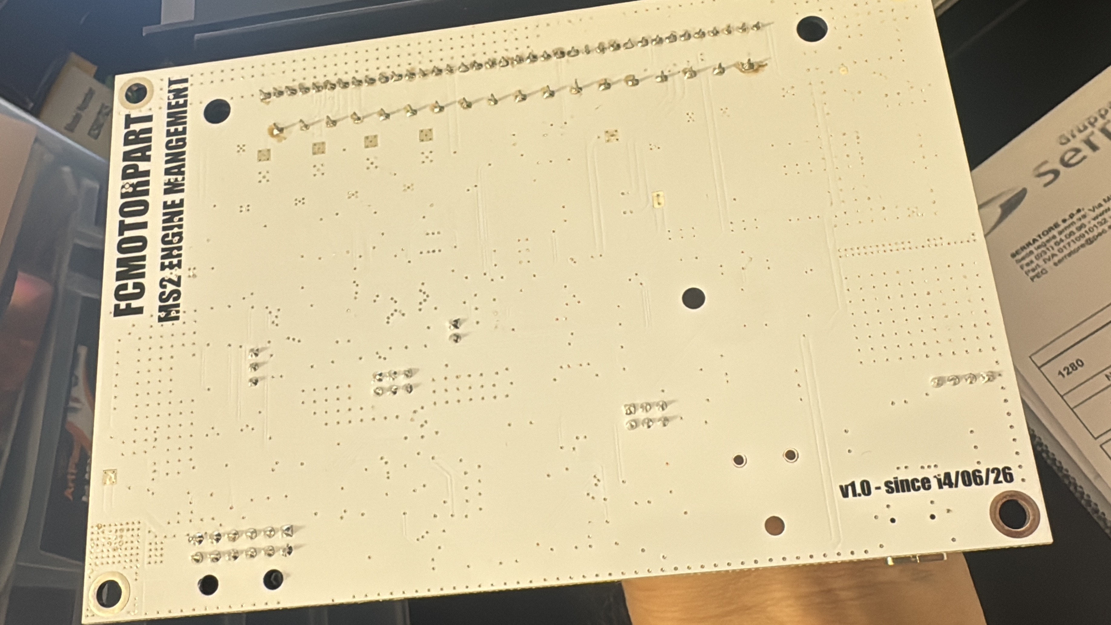 MS2 Engine Management PCB rear reale